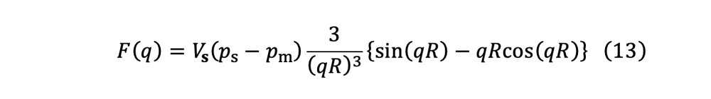 I(q)=∫_Vγ(r)exp(-iq∙r)dr