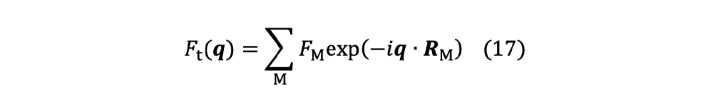 I(q)=∫_Vγ(r)exp(-iq∙r)dr