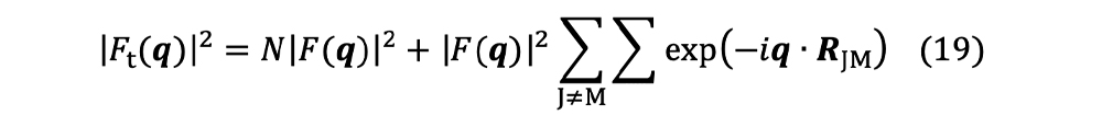 I(q)=∫_Vγ(r)exp(-iq∙r)dr