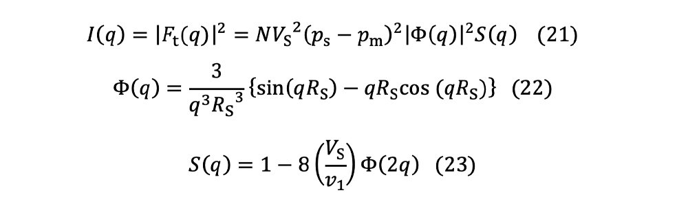 I(q)=∫_Vγ(r)exp(-iq∙r)dr